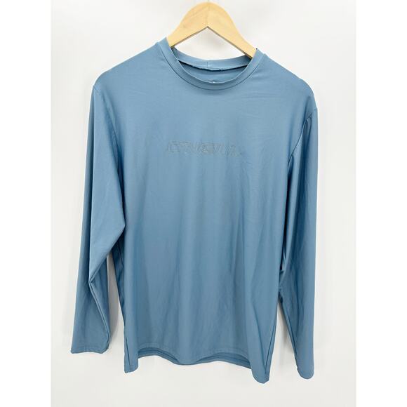 O'Neill Blue UV 50+ Long Sleeve Crew Neck Swim Shirt Men's Size Medium M - Picture 1 of 7